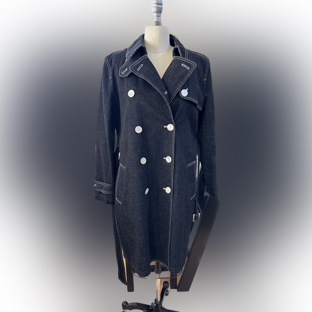 Lauren Jeans Company Black Denim Trenchcoat